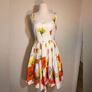 Anthropologie Bright Floral Midi Dress